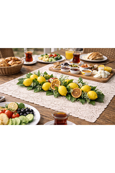 Marrone Limonlu Garland Kahvaltı Masası Dekoru 40 Cm