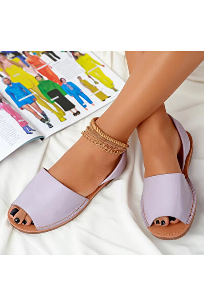 Zaira Sandale Dama cu Talpa Joasa Athena Mov #11402 - 40