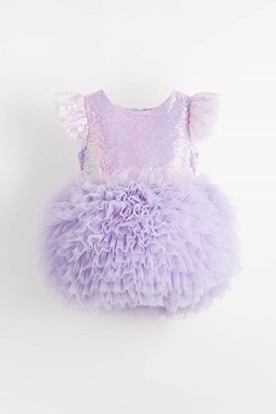Banamio Luna Summer Fluffy Tulle Tutu Sequined Girls' Dress