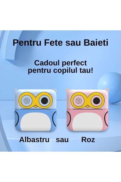 MOGODA Cameră foto pentru copii cu imprimantă, fotografie 20Mpx, video 1080P, baterie de 1500 mAh, până la 4H fotografii și 2H Vi