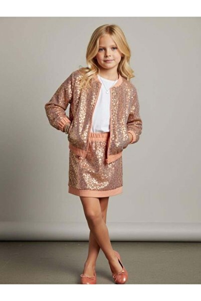 Zekids Κοριτσίστικο μπουφάν με παγιέτες και φερμουάρ