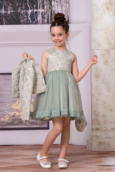 SÜSLÜ PİNK KİDS Girl's Tulle Jacket Dress