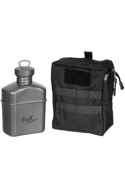 Fox Titanium water bottle 1l with cover