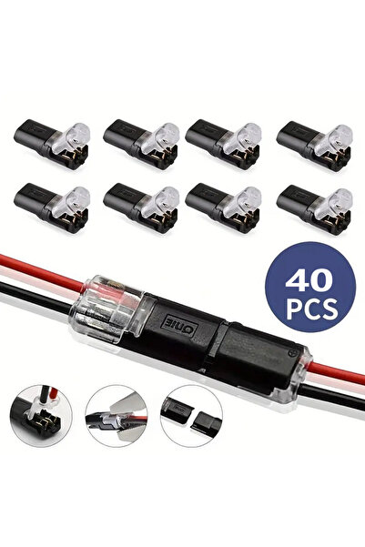 Choice3 2P 40Pcs 10/20/30/40/50Pcs Pluggable LED Wire Connectors, 2 Pin 2 Way...
