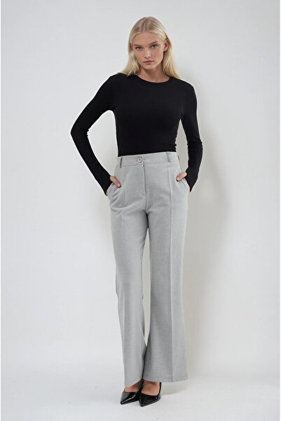 Lijuri Flare Leg Fabric Trousers 0129