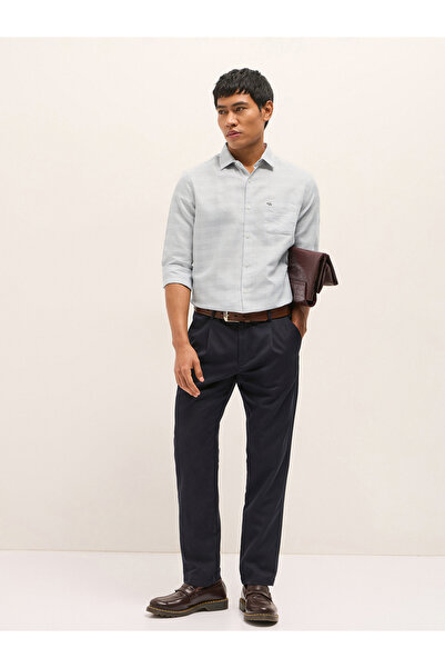 The Bear House By Styli Men's Tailored Fit Checked Cotton Blend Formal Shirt