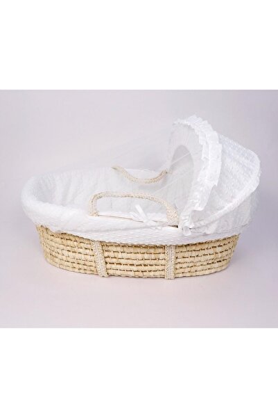 ZEE STAR Moses basket made of high-quality natural bamboo, without a stand
