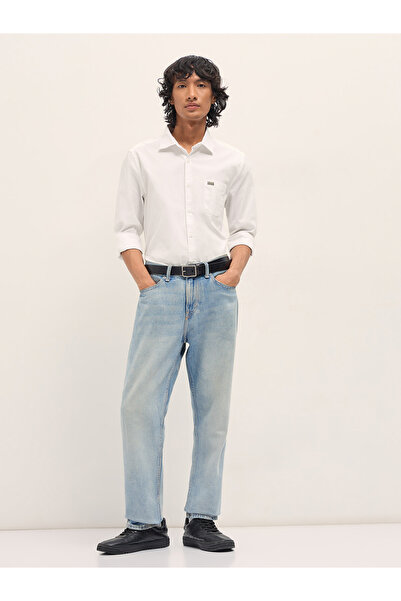 The Bear House By Styli Men's Solid Cotton Blend Slim Fit Casual Shirt