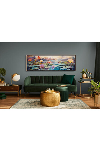 Tuba Decor Tek Parça Gerçek Ahşap Yatay Panorama Çerçeveli Tablo