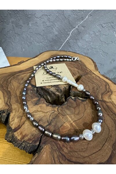 parze doğaltaş Pearl Design String Necklace