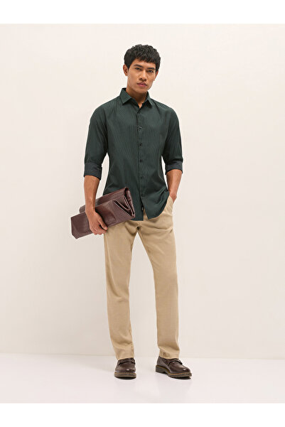 The Bear House By Styli Men's Pin Stripe Cotton Blend Tailored Fit Formal Shirt