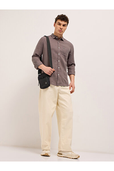 The Bear House By Styli Men's Solid Slim Fit Casual Shirt