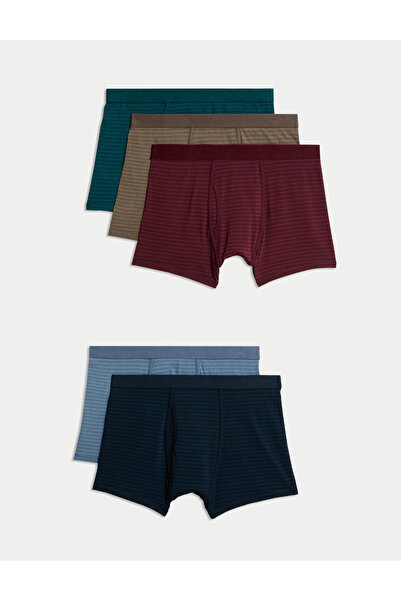 Marks & Spencer 5’li Pamuk Karışımlı Nefes Alabilir Boxer