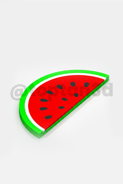 Toptan3D Filistin Karpuz Sembolü Anahtarlık (Hediyelik, 3D Temalı Anahtarlık)