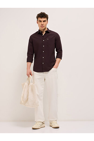 The Bear House By Styli Men's Cotton Solid Slim Fit Casual Shirt