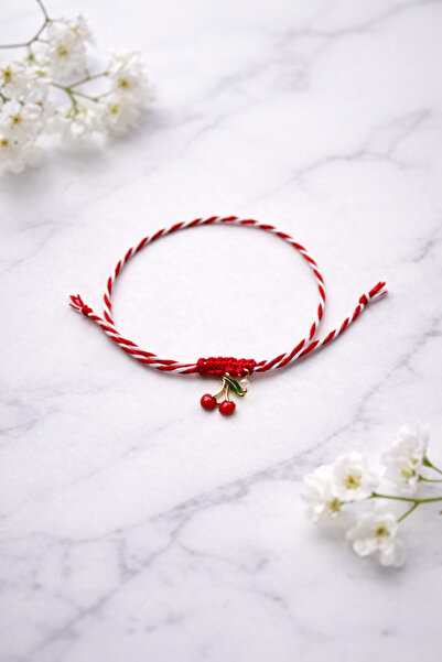 NevoAccessory Marteniçka Adjustable Rope Bracelet with Cherry Charm