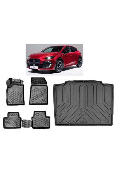 Rizline Renaut Clio 6 2025 Sonrası Uyumlu 3D Havuzlu Paspas + 3D Bagaj Havuzu...
