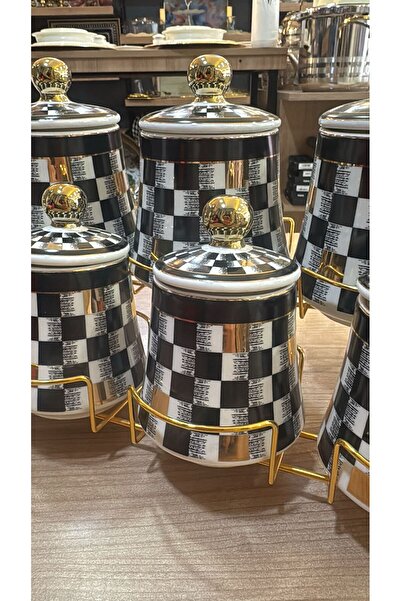 ERVA Master Magic Dama Dekor 8 Parça Standlı Porselen Baharat Seti