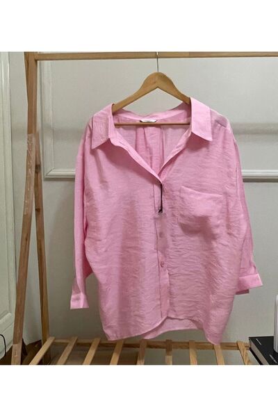 Via Boutique OVERSİZE CEPLİ KADIN GÖMLEK