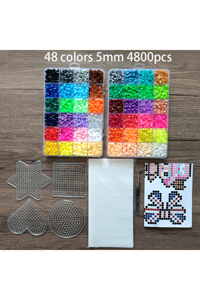 Choice6 مجموعة خرز فيوز من النمط 5، 24/48 لونًا، 5 مم، خرز حديدي ثلاثي الأبعا...