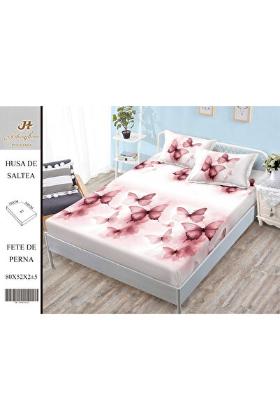 FIONNA.RO Stretchy Duvet Cover and Pillowcases Made of Finet 180x200cm - Crea...