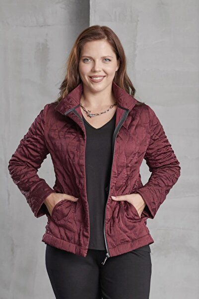 FİERTE Günay Kadın Büyük Beden Mont Lm76150 Kapitone