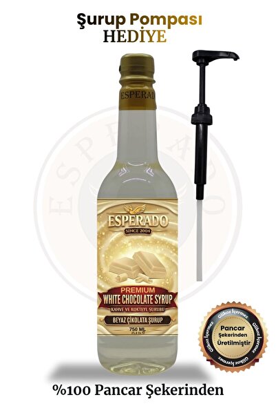 ESPERADO BEYAZ ÇİKOLATA AROMALI PREMİUM KAHVE ŞURUBU 750 ML