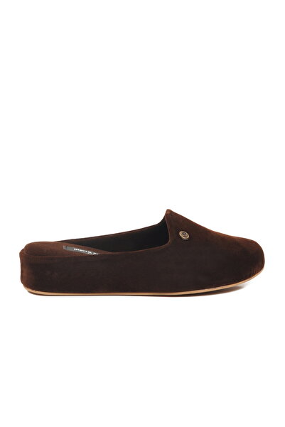 Pierre Cardin Brown Suede Textile Lightweight Closed-Front Women's House Slip...