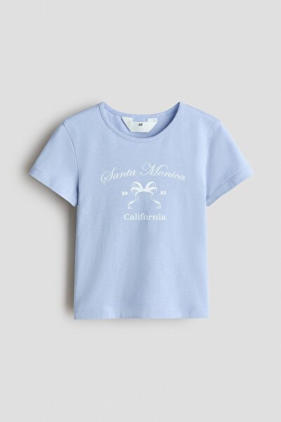 H&M Baskı Motifli ve Pamuklu Üst