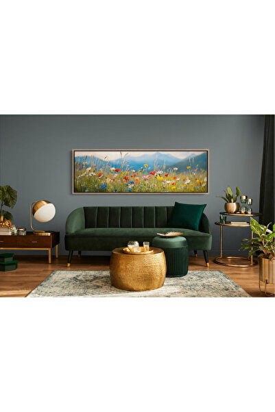 Tuba Decor Tek Parça Gerçek Ahşap Yatay Panorama Çerçeveli Tablo