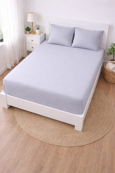 Madame Home Double Ranforce Elasticated Sheet Set Corner Depth +30 cm – 100% ...