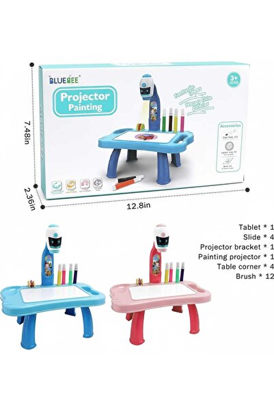 dehkah بروجيكتر لعبة طاولة جهاز عرض للرسم، جهاز عرض فني مع ضوء وموسيقى، لوحة ...