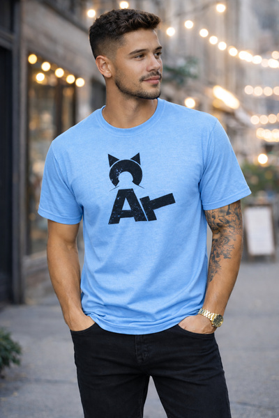 ArtYus Cat Printed Cotton Relaxed Fit Round Neck Unisex T-Shirt