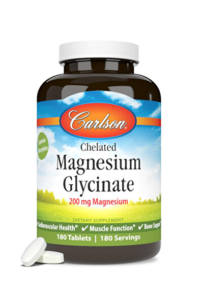 Carlson Chelated Magnesium, 200 mg - Superior Absorption, Heart & Muscle Func...