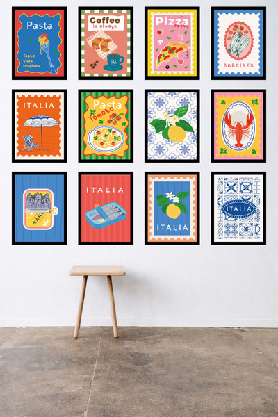 UNT Bucătărie cu aspect de cadru cu 12 rame |   Modern |   Set de pictură cu ...