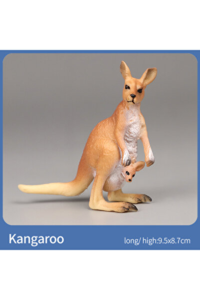 Choice11 مجسمات حيوانات تعليمية صلبة تحاكي حيوانات الكنغر - ألعاب عالم الحيوا...