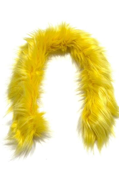 karantuhafiye غطاء رأس من الفرو / أصفر / 70 سم