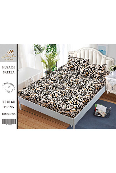 FIONNA.RO Stretchy Duvet Cover and Pillowcases Made of Finet 180x200cm - Leopard