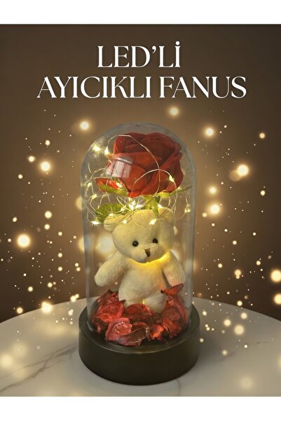 sahmeran oto aksesuar Sevgililer Günü Özel Hediye, Fanus İçinde Beyaz Ayıcık ...