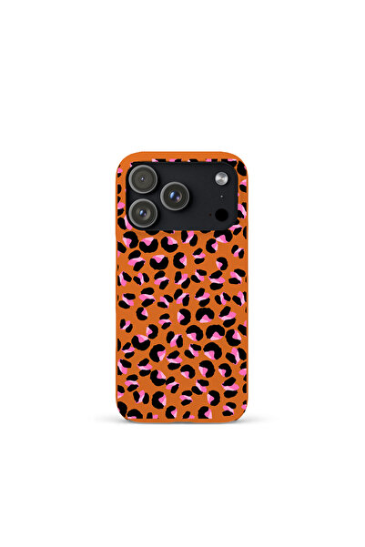 KaffCase حافظة إطلاق آيفون 17 برو بنمط الفهد باللون الوردي