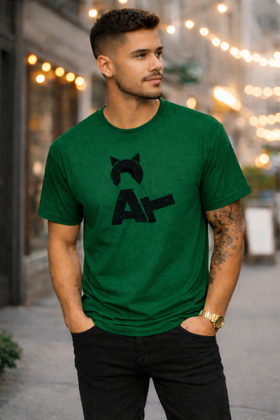 ArtYus Cat Printed Cotton Relaxed Fit Round Neck Unisex T-Shirt