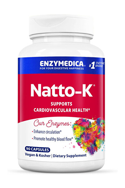 Enzymedica Natto-K, Nattokinase Supplement, Promotes Heart Health & Circulati...
