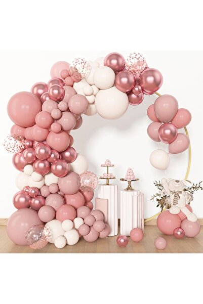 Printisor Balloon arch set 124 pieces, pink, white, rose, cyclamen elegant de...