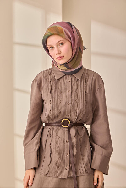 Silk Home Lorena - Silkhome Aura Viscose Blended Cotton Texture 90X90Cm Scarf...