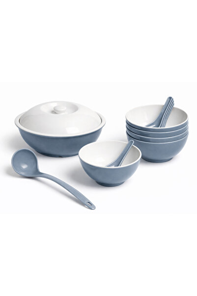 mastergold Melamine soup set, creamy color, 15 pieces, enough for 6 people, u...