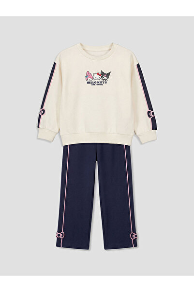LC Waikiki Ozmarka New Season Hello Kitty Licensed Girls' Tracksuit Set