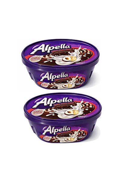 Alpella Kakaolu Fındıklı Krem Çikolata 1000 gr x 2 Adet