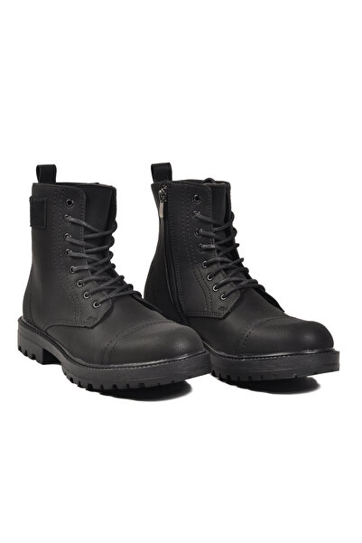 AYAKMOD 856 Ghete negre antiderapante pentru bărbați, cu șireturi