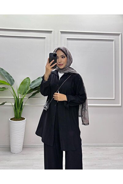 moda acar Strawberry Fabric Pants Suit with Button Detail