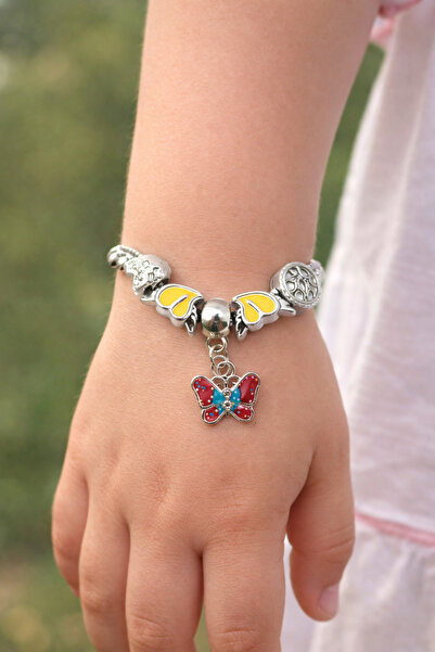 MakeWell سوار للفتيات بتصميم نجم البحر المختلط الأشكال - مجوهرات فضية اللون ب...